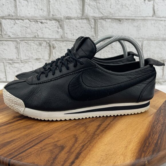 Nike Cortez 72 SL Black Ivory Womens 8.5 Leather Sneakers Shoes 881205-001 - Picture 2 of 13